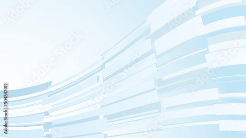 Abstract light blue curved Rectangular background.