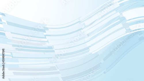 Abstract light blue curved Rectangular background.