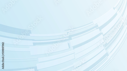 Abstract light blue curved Rectangular background.