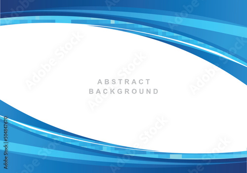Modern blue business flowing wave background