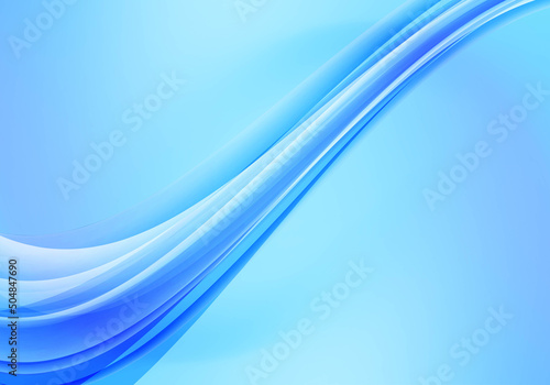 Abstract blue flowing business wave background