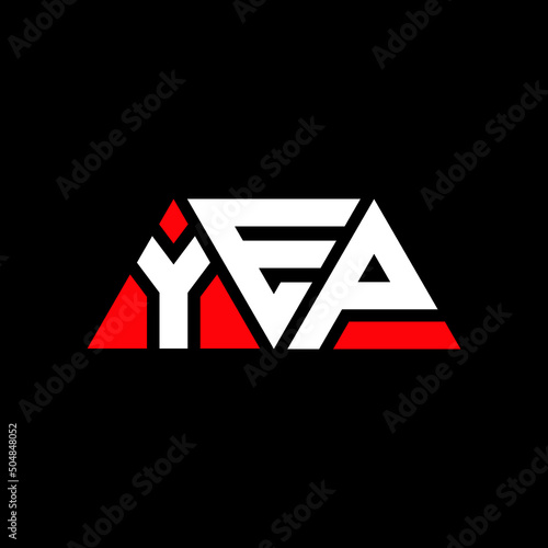 YEP triangle letter logo design with triangle shape. YEP triangle logo design monogram. YEP triangle vector logo template with red color. YEP triangular logo Simple, Elegant, and Luxurious Logo...