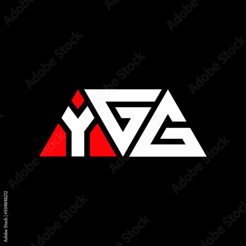 YGG triangle letter logo design with triangle shape. YGG triangle logo design monogram. YGG triangle vector logo template with red color. YGG triangular logo Simple, Elegant, and Luxurious Logo... photo