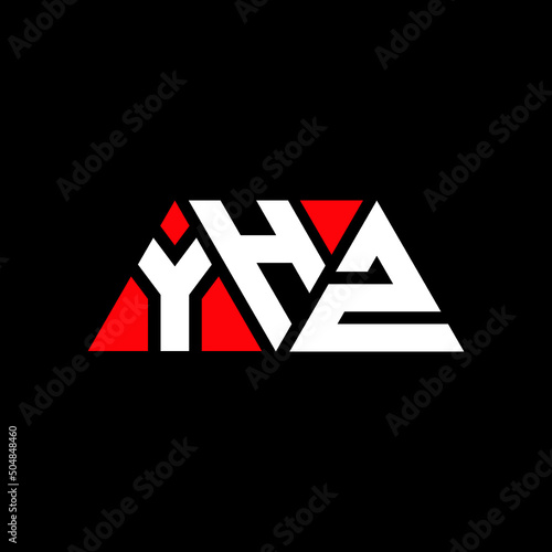 YHZ triangle letter logo design with triangle shape. YHZ triangle logo design monogram. YHZ triangle vector logo template with red color. YHZ triangular logo Simple, Elegant, and Luxurious Logo... photo