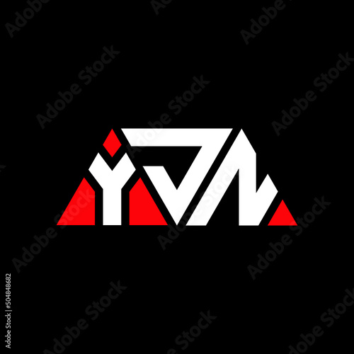 Fototapeta Naklejka Na Ścianę i Meble -  YJN triangle letter logo design with triangle shape. YJN triangle logo design monogram. YJN triangle vector logo template with red color. YJN triangular logo Simple, Elegant, and Luxurious Logo...