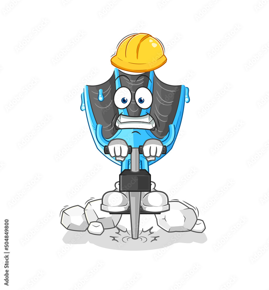 swimming fin drill the ground cartoon character vector swimming fin drill the ground cartoon character vector