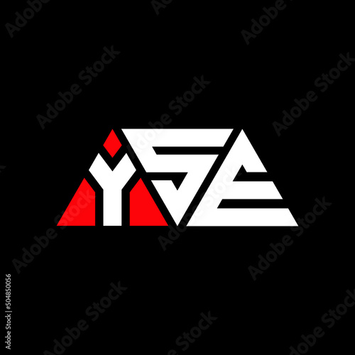 Fototapeta Naklejka Na Ścianę i Meble -  YSE triangle letter logo design with triangle shape. YSE triangle logo design monogram. YSE triangle vector logo template with red color. YSE triangular logo Simple, Elegant, and Luxurious Logo...