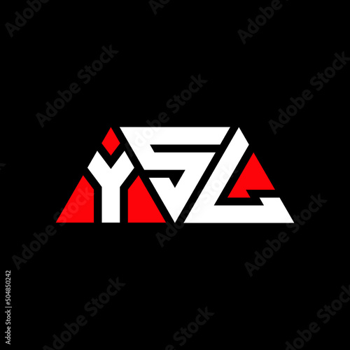 Fototapeta Naklejka Na Ścianę i Meble -  YSL triangle letter logo design with triangle shape. YSL triangle logo design monogram. YSL triangle vector logo template with red color. YSL triangular logo Simple, Elegant, and Luxurious Logo...