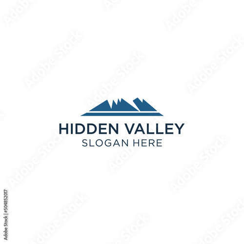 Hidden valley logo icon design 