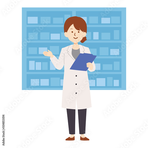 薬剤師の女性のイラスト