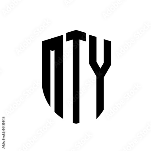 MTY letter logo design. MTY modern letter logo with black background. MTY creative  letter logo. simple and modern letter logo. vector logo modern alphabet font overlap style. Initial letters MTY   photo