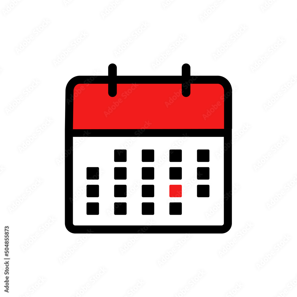 Calendar line icon. Simple outline style. Schedule, date, day, plan, symbol concept. Vector illustration isolated on white background. Calendar line icon. Simple outline style. Schedule, date, day, plan, symbol concept. Vector illustration isolated on white background.