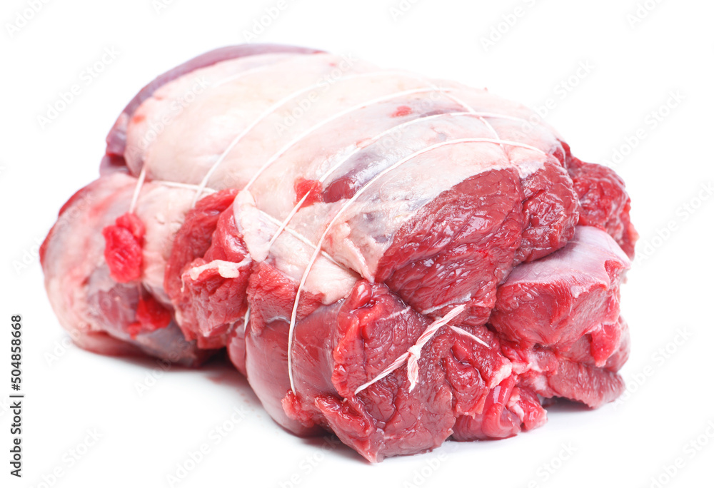 Lamb meat on white background