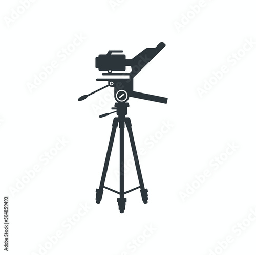 illustration of teleprompter, for news broadcast professionals. photo