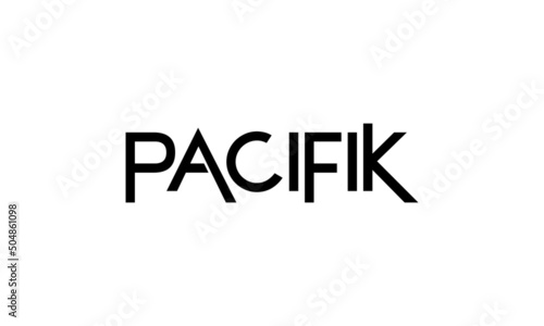 PACIFIK Letter Typhography Text  Monogram Logo Design Vector