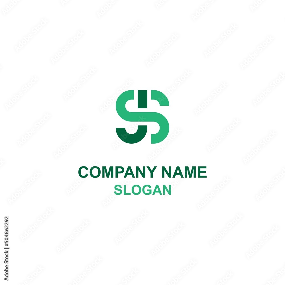 JS letter initial logo, capital letter in unique shape. JS letter initial logo, capital letter in unique shape.