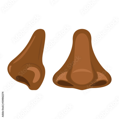 Dark skinned nose icon african american vector illustration design set