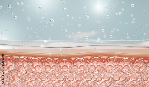 Fototapeta Naklejka Na Ścianę i Meble -  serum and vitamin through the skin layer for repair wrinkles skin	
