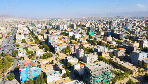This footage is Kabul City of Afghanistan, building houses, took by drone.	