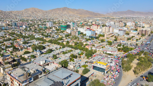 Photos This footage is Kabul City of Afghanistan, building houses, took by drone