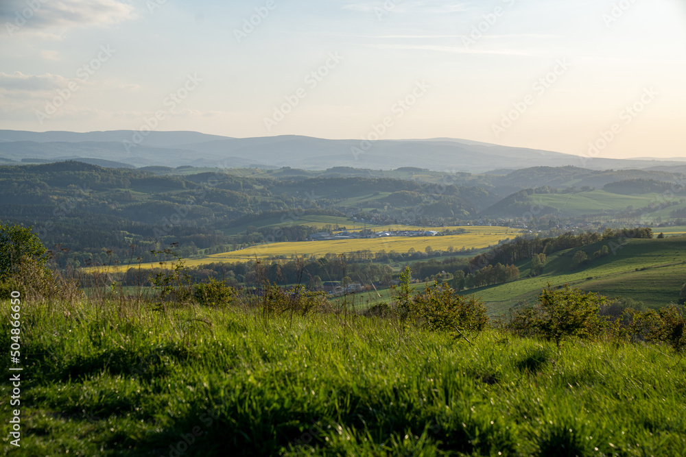 Fototapeta premium Blick auf das Riesengebirge in Polen 