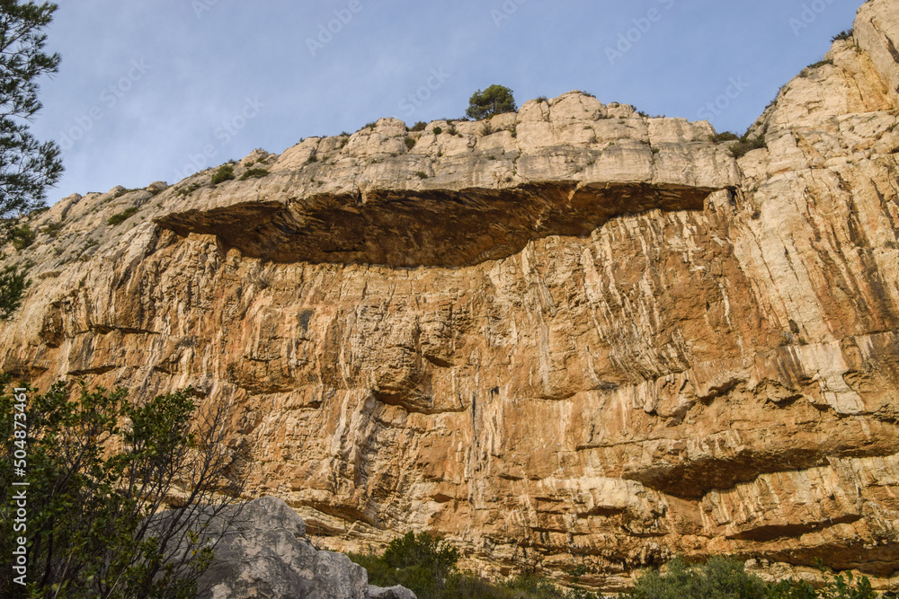 Rock formations in Calanques National Park next to Marseille, South of France