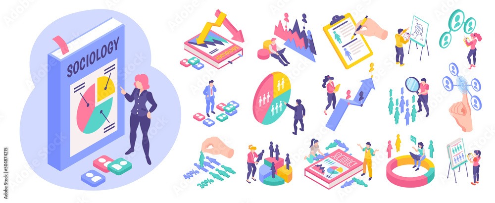 Isometric Sociology Set Isometric Sociology Set