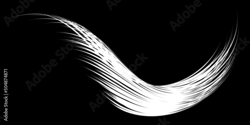 White flow brushstroke on white background.. Fluffy bunch of white politics. Abstract disheveled fibres. Vector illustration swirl blur. Crayons and chalk paint, fibers, hair and bunch