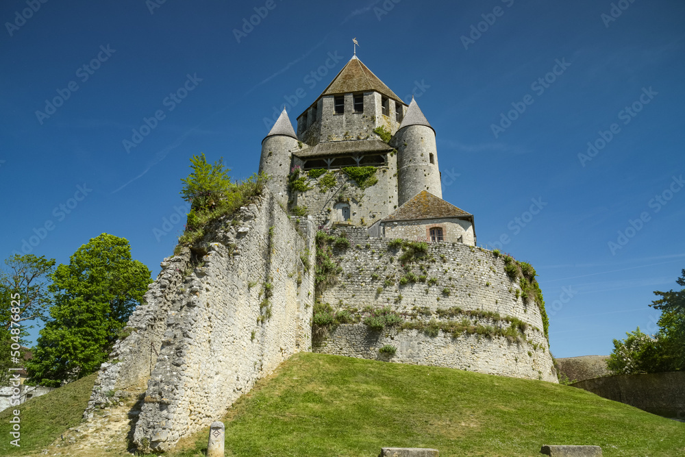 View on the Cesar tower in the medieval city of Provins