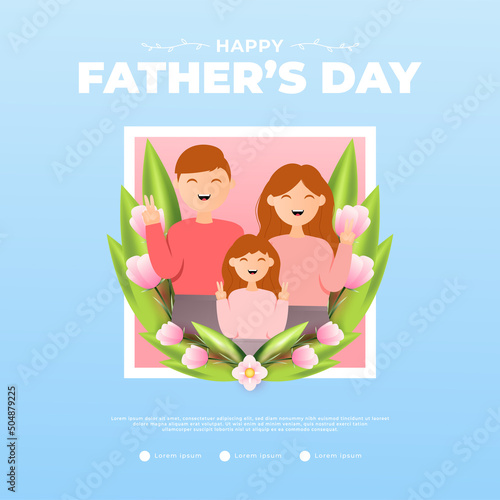 Happy father's day design, suitable for banners, promotions, posters, vouchers, give away and others