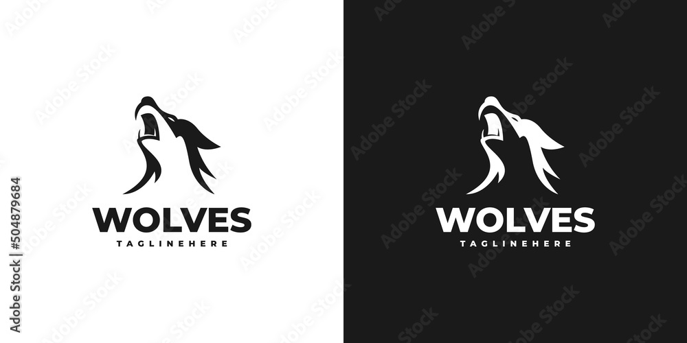 illustration of Howling Wolf logo design illustration of Howling Wolf logo design