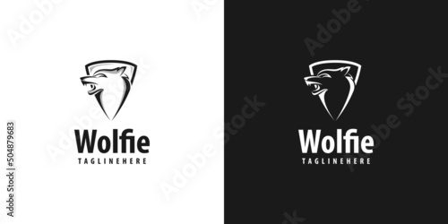 illustration of Howling Wolf logo design
