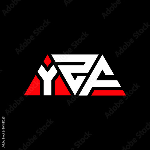 Fototapeta Naklejka Na Ścianę i Meble -  YZF triangle letter logo design with triangle shape. YZF triangle logo design monogram. YZF triangle vector logo template with red color. YZF triangular logo Simple, Elegant, and Luxurious Logo...