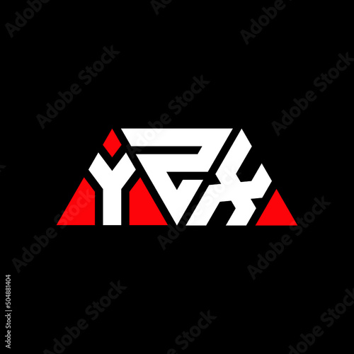 Fototapeta Naklejka Na Ścianę i Meble -  YZX triangle letter logo design with triangle shape. YZX triangle logo design monogram. YZX triangle vector logo template with red color. YZX triangular logo Simple, Elegant, and Luxurious Logo...