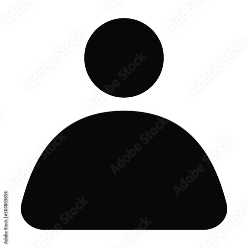 Black solid icon for Person user icon photo