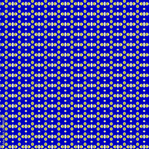Blue yellow textile abstract background with squares