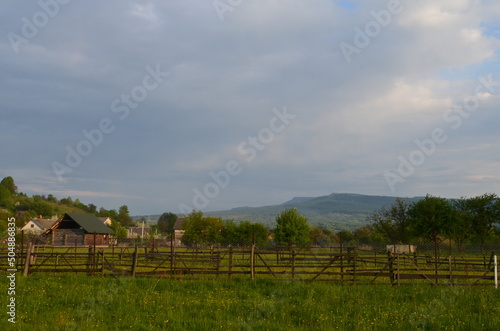 Garden, cherry orchard, flowering trees, spring, beauty, nature, nature without finishing, wallpaper nature, for nature site, ecology, clean air, Ukraine, Transylvania, Carpathians, rural life, rural 