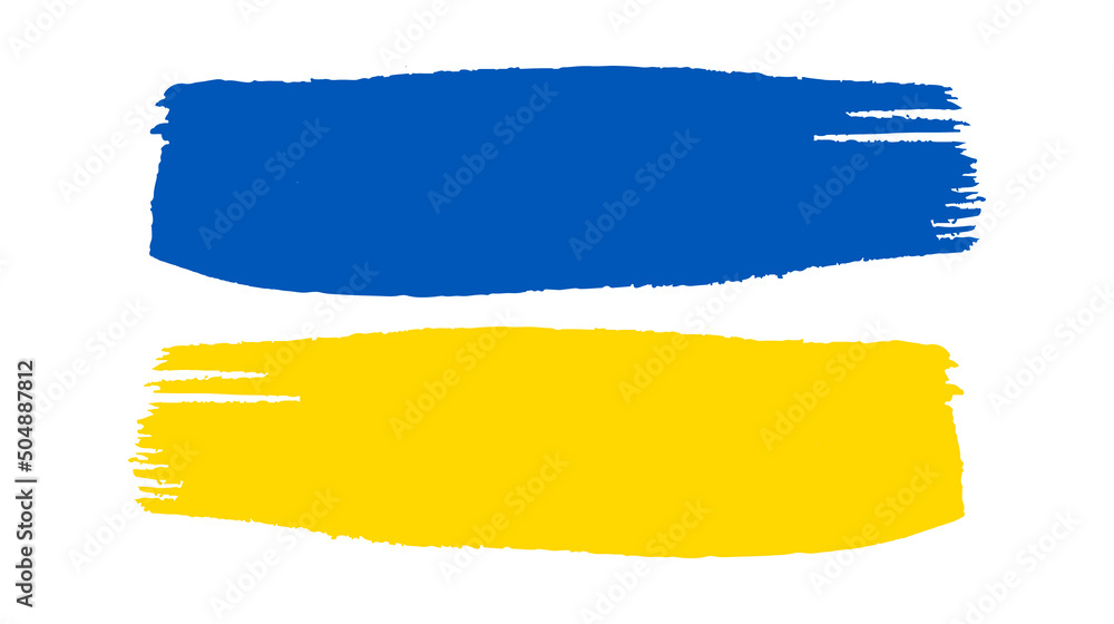 Obraz premium Ukrainian national flag in grunge style