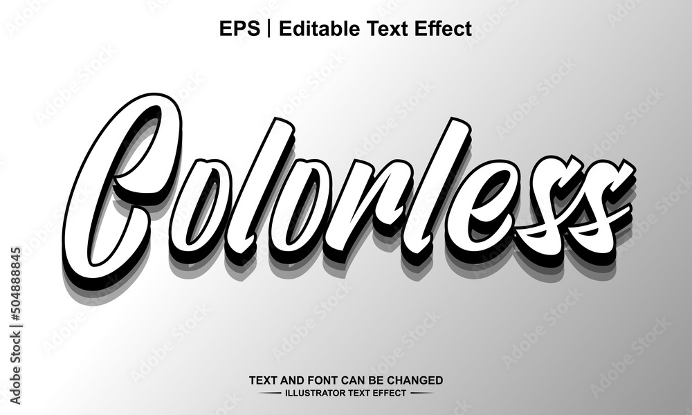 Photography Colorless editable text effect