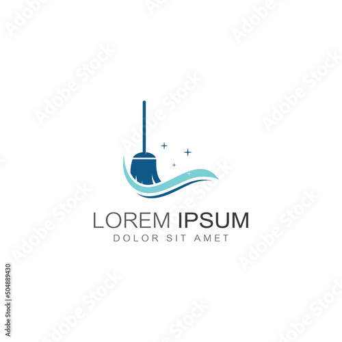 Cleaning logo, cleaning protection logo and house cleaning logo.With a template illustration vector design concept.