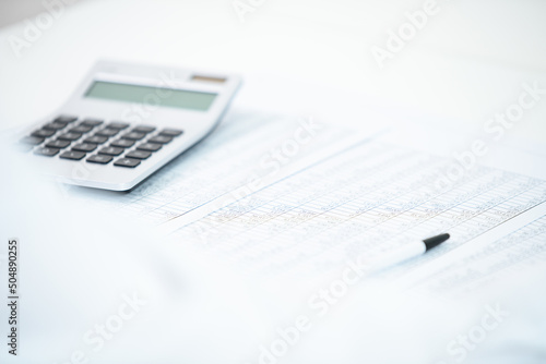 A person who is looking at financial statements in a company