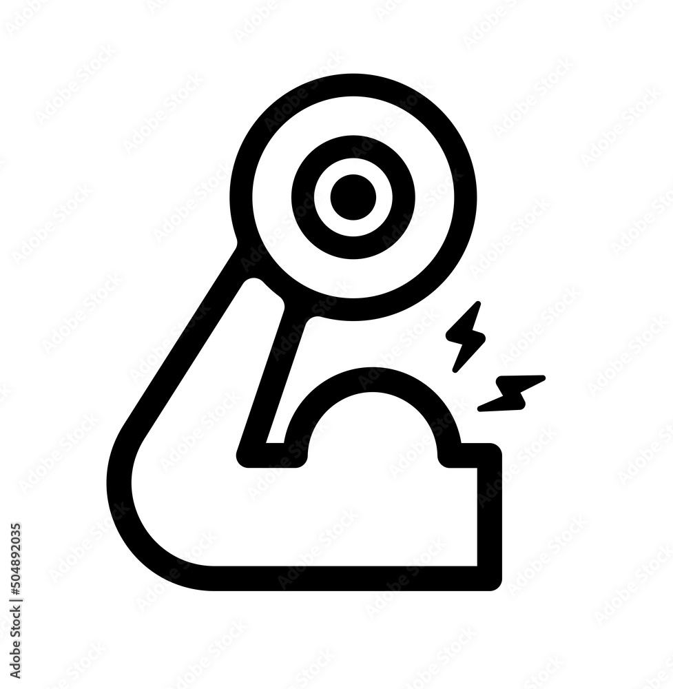 Muscle training , workout vector icon illustration Muscle training , workout vector icon illustration