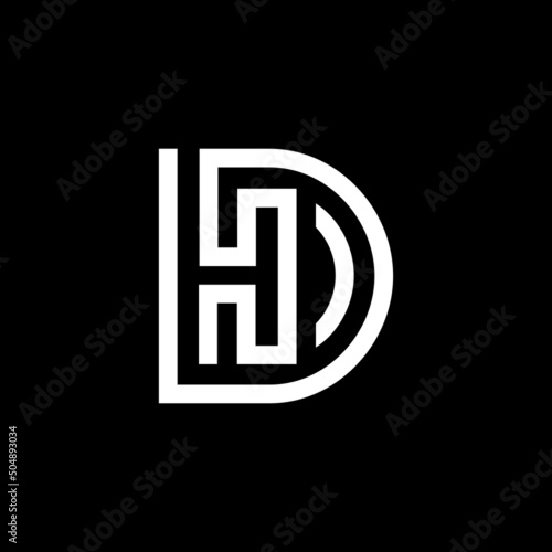 HD letter logo design template vector illustration