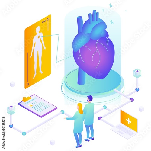 Heart organ donate and transplantation web banner