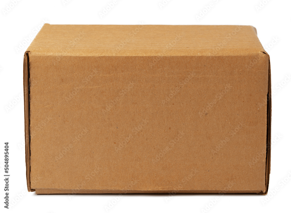 Brown cardboard box isolated on white background Brown cardboard box isolated on white background