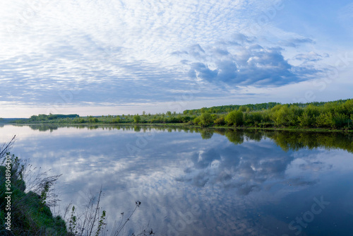 Fototapeta Naklejka Na Ścianę i Meble -  banks of the Don river with vegetation in central Russia, spring 2022