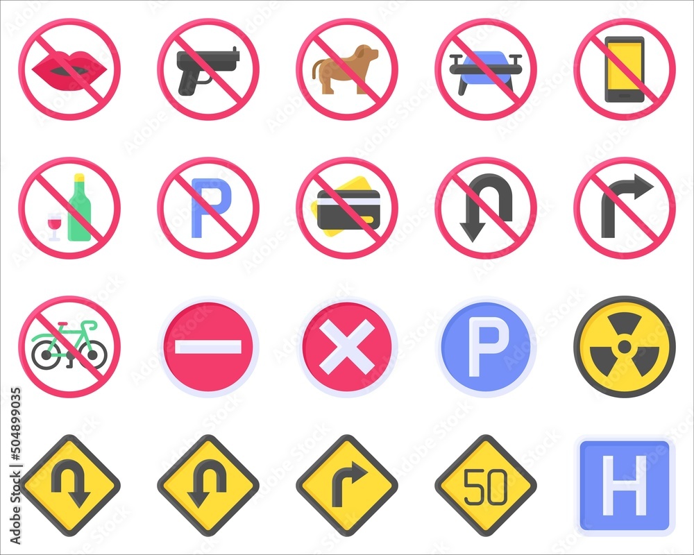 Sign and symbol flat icon set 2 vector illustration Sign and symbol flat icon set 2 vector illustration