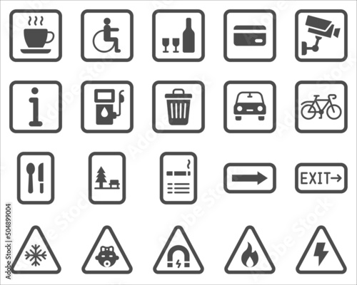Sign and symbol icon set 4 vector illustration