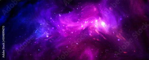 Vector galaxy background. Stars in Outer space. Space Exploration