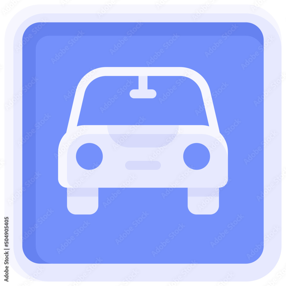 Car sign icon, warning sign vector Car sign icon, warning sign vector
